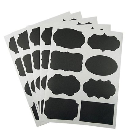 5 ark/sæt sorte tavle køkkenkrukke etiket klistermærker møbler