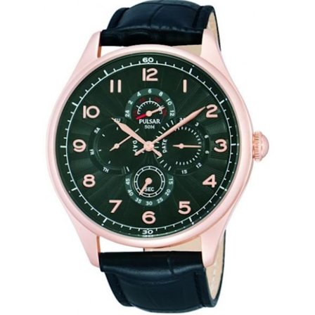 Herrklocka - PULSAR - BRISTOL PW9002X1 - Kvarts - Analog - Svart läder