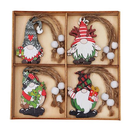 Joulukoristeet, joulukuusen koristeet, puinen tyyli 1 KLB