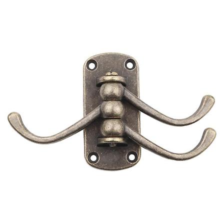 Veggmonterte kroker Svingarm Svingbar veggkrok Sjalveske krok 3-grenet kleskrok Rustikk håndkleholder 8.8X 8.8X7.9X0.5CM
