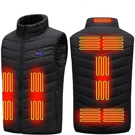 Päivitetty lämmitetty liivi, jossa on 11 lämmitysvyöhykettä miehille ja naisille, plus-kokoinen lämmitetty liivi, talvinen lämmin, kevyt, vedenpitävä 