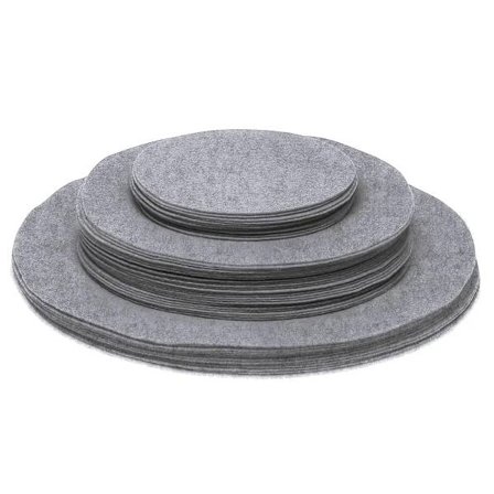 Tallerkenbeskyttelse, opbevaring, tykke bløde filtbeskyttelsespuder