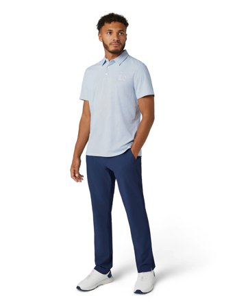Original Penguin Golf Dimensional Pete Tee Twill Print Polo - Blue - L