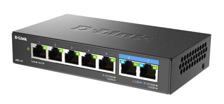 D-LINK DMS 107 - switch - 7 porter - ikke-styrt