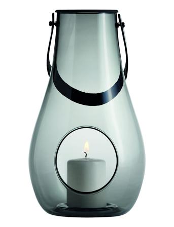 Dwl Lanterne H29 Home Decoration Candlesticks & Tealight Holders Grå Holmegaard