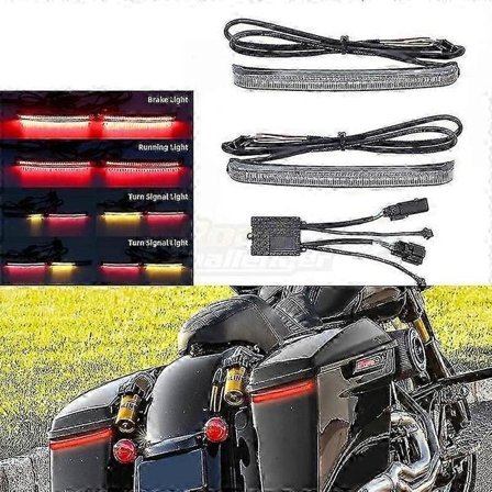 Motorcykel LED Sidetaske Bremse Flydende Blinklys Accent Lys Til Harley Cvo Touring Electra Road Glide Ultra Limited 2014-og-frem