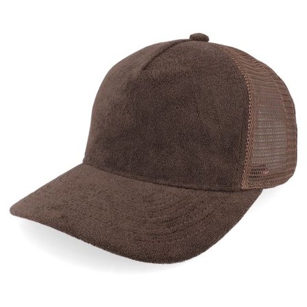 Equip - Brun trucker Keps - Terry Dark Brown A-frame Trucker @ Hatstore