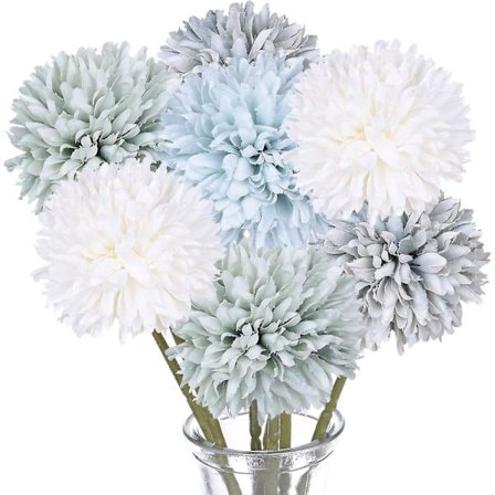 Kunstige blomster, 7 stk falske blomster silke kunstig hydra