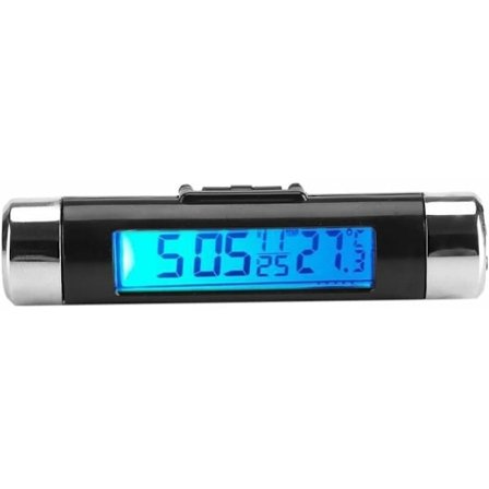 Bil LCD Digital Clip Termometer Digital Klocka LED Bil Klocka Termometer Fordon Instrumentbräda Klocka