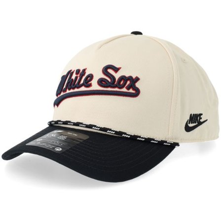 Nike MLB - MLB Beige adjustable Keps - "Chicago White Sox Rise Natural/Black A-Frame Adjustable " @ Hatstore