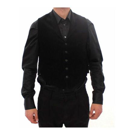 Dolce & Gabbana Single Breasted Vest Sort, Herre, Størrelse: M