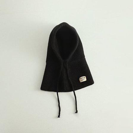 Lasten Soft Balaclava Lasten neulehattu MUSTA