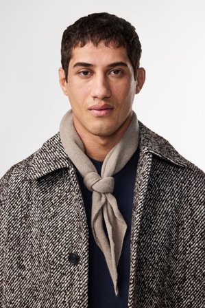 NN.07 Triangle Schal Herren Khaki Wolle
