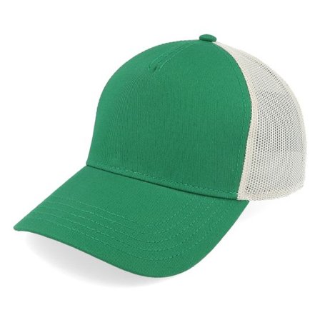 American Needle - Grön trucker Keps - Blank Brush Twill Valin Dnr Ivory/Emerald A-Frame Trucker @ Hatstore