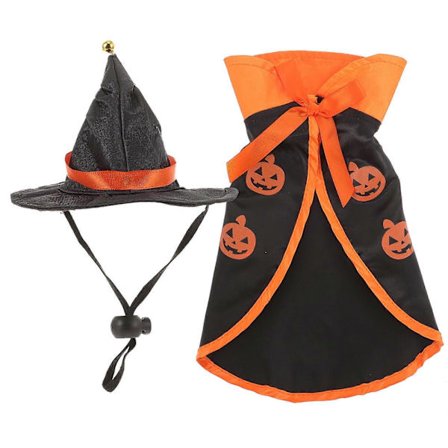 2025 1 Set Halloween Husdjurskostym Husdjurshatt och Mantel Dekorativ Halloween Husdjursdräkt