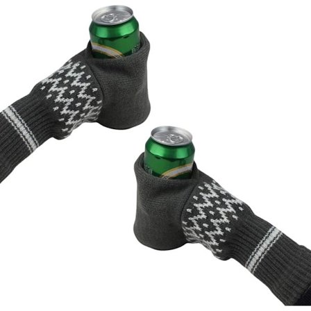 Ölhållare Vantar - Vantar för Drycker Stickade Sömmar Dryckshållare - Isolerande Ölhållare för att Hålla Din Hand Varm på Vintern Nyårsfest Present (2