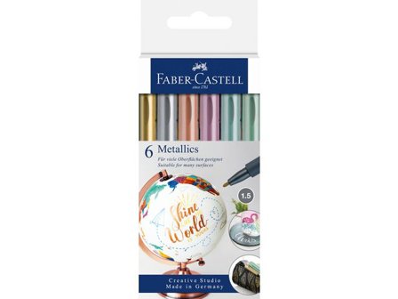 FABER-CASTELL Fiberpenna Metallic 6/fp - Lyreco - Skola och förskola - Pennor och tillbehör - Fiberpennor - Special