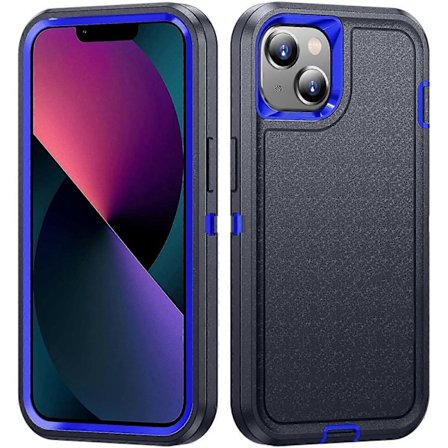 För iPhone 13/14 Mobilskal TPU+PC Stötsäkert Skyddsfodral med Inre EVA-papper