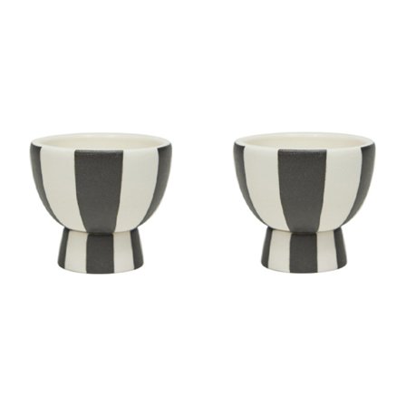 Oyoy living design Toppu munakuppi 2 kpl, valkoinen/musta