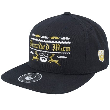 Ho-Ho-Hats - Svart snapback Keps - Ugly Christmas Logo Black Snapback @ Hatstore