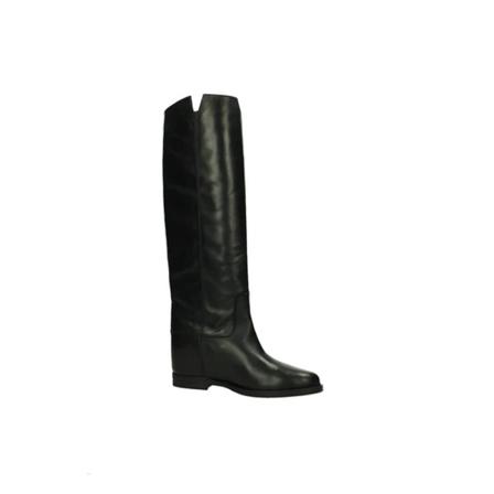 Via Roma 15 Over-knee Laarzen , Zwart , Dames , Maat: 39 EU Hoge & overknee laarzen