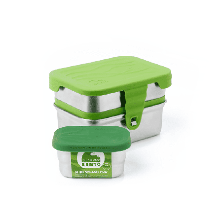 Ecolunchbox 3-in-1 Splash Box eating utensils Green OneSize