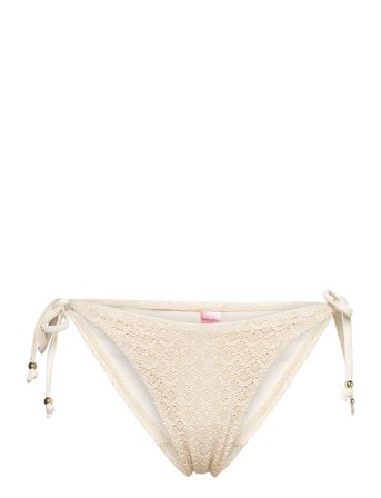 Crochet High Leg T Swimwear Bikinis Bikini Bottoms Side-tie Bikinis Hvit Hunkemöller*Betinget Tilbud