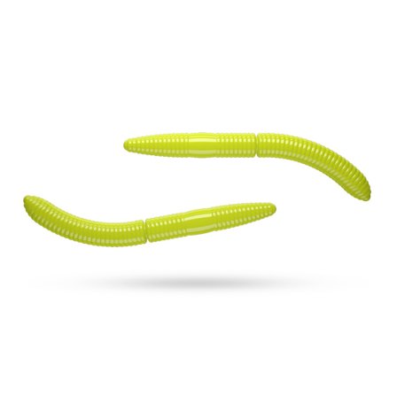 Libra Lures Fatty D'Worm 75 No Scent (8-pack) - Hot Yellow
