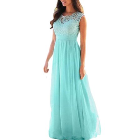 Elegant spetsklänning för bröllop, fest och bal