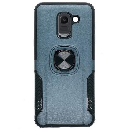 Samsung Galaxy J6 2018 - Glatt deksel med ringholder Petrol