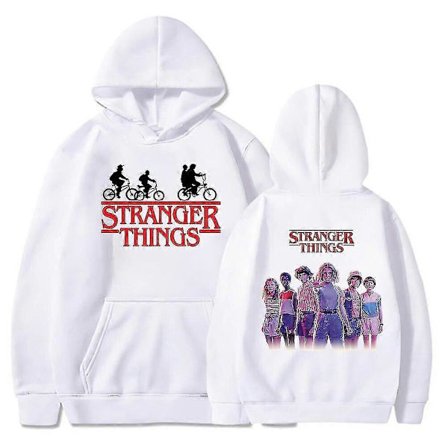 Stranger Things anime vetoketjullinen huppari, pitkähihainen, rento, ylisuuri collegepaita