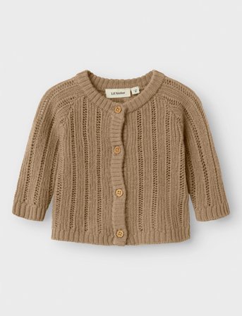 Lil'Atelier Nbmnomo Wool Ls Knit Card Lil - Beige - 80