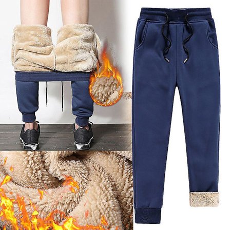 Herr Atletiska Byxor Fleecefodrade Tjocka Byxor Lediga Lösa Varma Joggingbyxor För Vinter