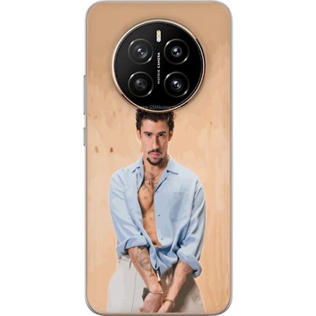 Kompatibel Mobilcover til Honor Magic7 Bad Bunny Super Bowl-inspireret grafik med NFL-trofæ og San Francisco-bro i sportdesign