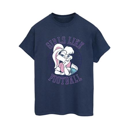 Looney Tunes Dam/Damer Lola Bunny Flickor Gillar Fotboll Cotto Navy Blue S