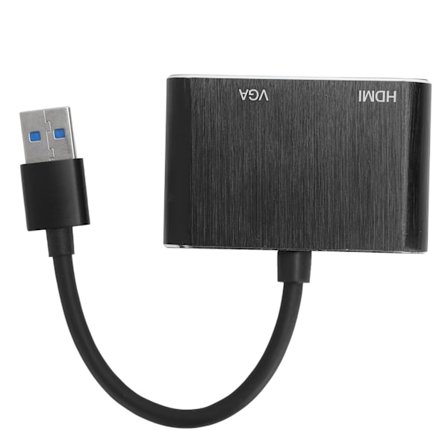USB3.0 til VGA/HDMI-adapter Strømkonverter Display Expansion Dock Computertilbehør