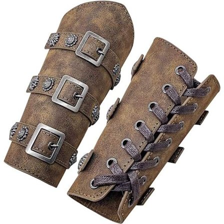 Middelalder PU Læder Spænde Arm Beskyttere, Ridder LARP Retro Renaissance Arm Beskyttere