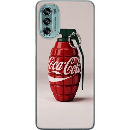 Kompatibelt Mobildeksel til Motorola Motorola Moto G62 5G Kunstnerisk illustrasjon av Coca Cola granateple i rødt og grønt, pop art inspirert motiv