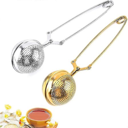 Té-tång Rostfritt Stål 5,5cm Te-sil För Löst Te Bryggsked Silver-XinHan