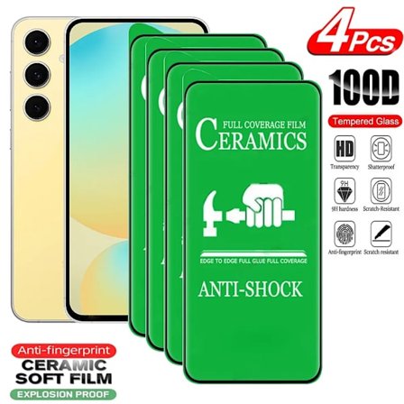 4 st Keramisk Film kompatibel Samsung Galaxy S25 Ultra Skärmskydd kompatibel Samsung S23 S22 S21 S20 Note 20 10 Plus S24 Ultra Mjuk Film
