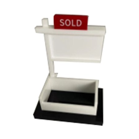 Visitholder til ejendomsmæglerkontor, display til visitkort, opbevaringsboks til visitkort