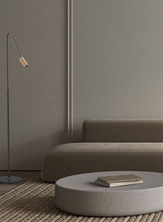 Decor gulvlampe - sort/messing