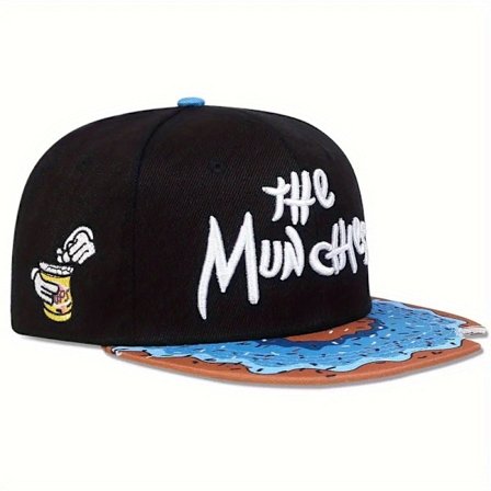 Hatt herr skårad munk platt topp baseballkeps dam hiphop hatt broderad platt brätte hatt
