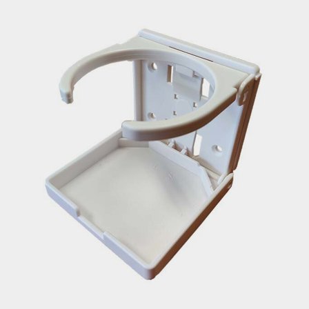 Burkhållare plast utfällbar vit