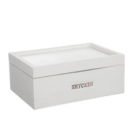 Trälåda Smycken Vit