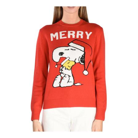 MC2 Saint Barth, Round-neck Knitwear Czerwony, Kobieta, Rozmiar: M