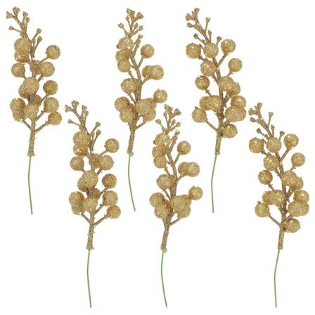 6 kpl joulukuusen koristeita jouluseppeleen koristeita vaahdotettuja marjakoristeita