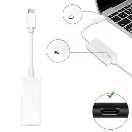 Thunderbolt 3 till Thunderbolt 2 Adapter Typ C Kabel USB för Pro-Yogu