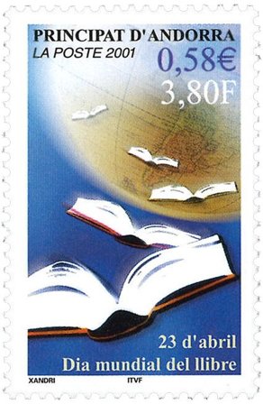 Fransk Andorra - Bogens dag - Postfrisk frimærke
