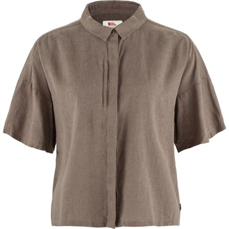 Fjällräven Women's Övik Hemp Camp Shirt Top in Suede Brown | Size: XS, Lyocell/Hemp